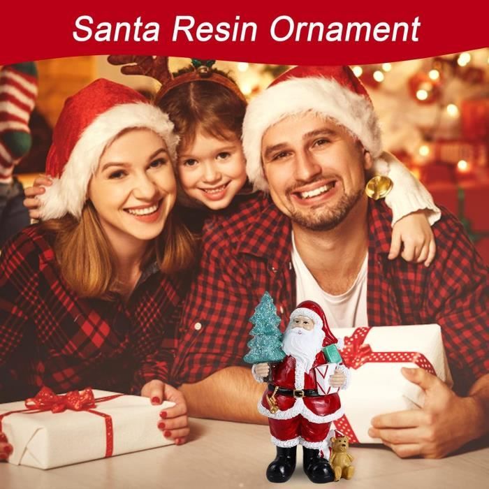 Père Noël Debout Pour Sapin De Noël - Figurine Rouge Petite Taille URBNLIVING Décoration Festive