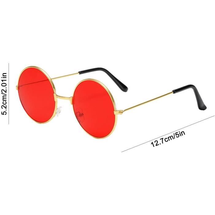 Lunettes De Soleil Vintage A.J. Morgan - Modèle Rond Oversize Rétro Couleur Ivoire - Référence 56198 - Occasion