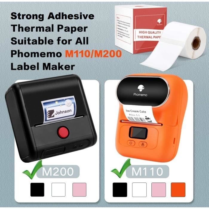 M200 M110 Labels Étiquette thermique à ruban pour étiqueteuse avec