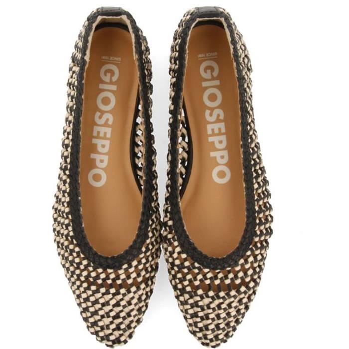 Ballerines Gioseppo 71179 Atherton Noir blanc Cuir Femme