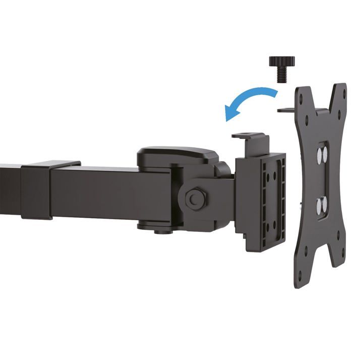 Bras pour écran double LOGILINK 1732 pouces 380mm Noir — free download