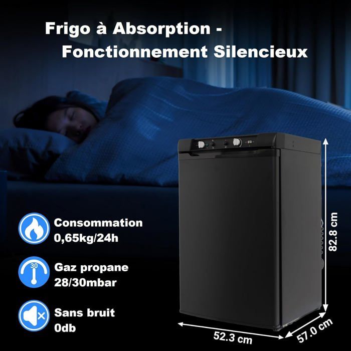 SMETA RV Réfrigérateur Congélateur 12v Propane Coffre Congélateur 3