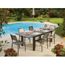 Ensemble Table De Jardin Mathis C6 Extensible 6 Chaises Grises