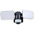 ELRO LF70 Duo Lampe d'extérieur LED avec détecteur de mouvement - 2 x 10 W - 1200 LM - IP54 étanche - Noir-0