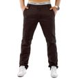 Pantalons de style CHINO Trendstr Regular Fit Jeans Chino W28 - W38 Brown Beige [US 28, Marron foncé]-0