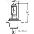 OSRAM Lampe de phare halogène Ultra Life H4-0