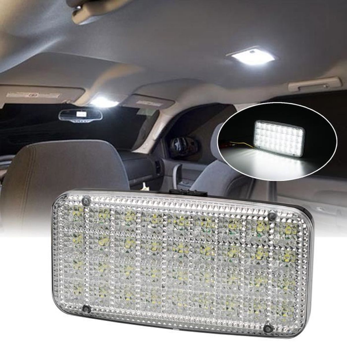 4x 12 V 36 DEL Blanc Voiture Van Véhicule Auto Intérieur Plafond Dôme toit Lampes