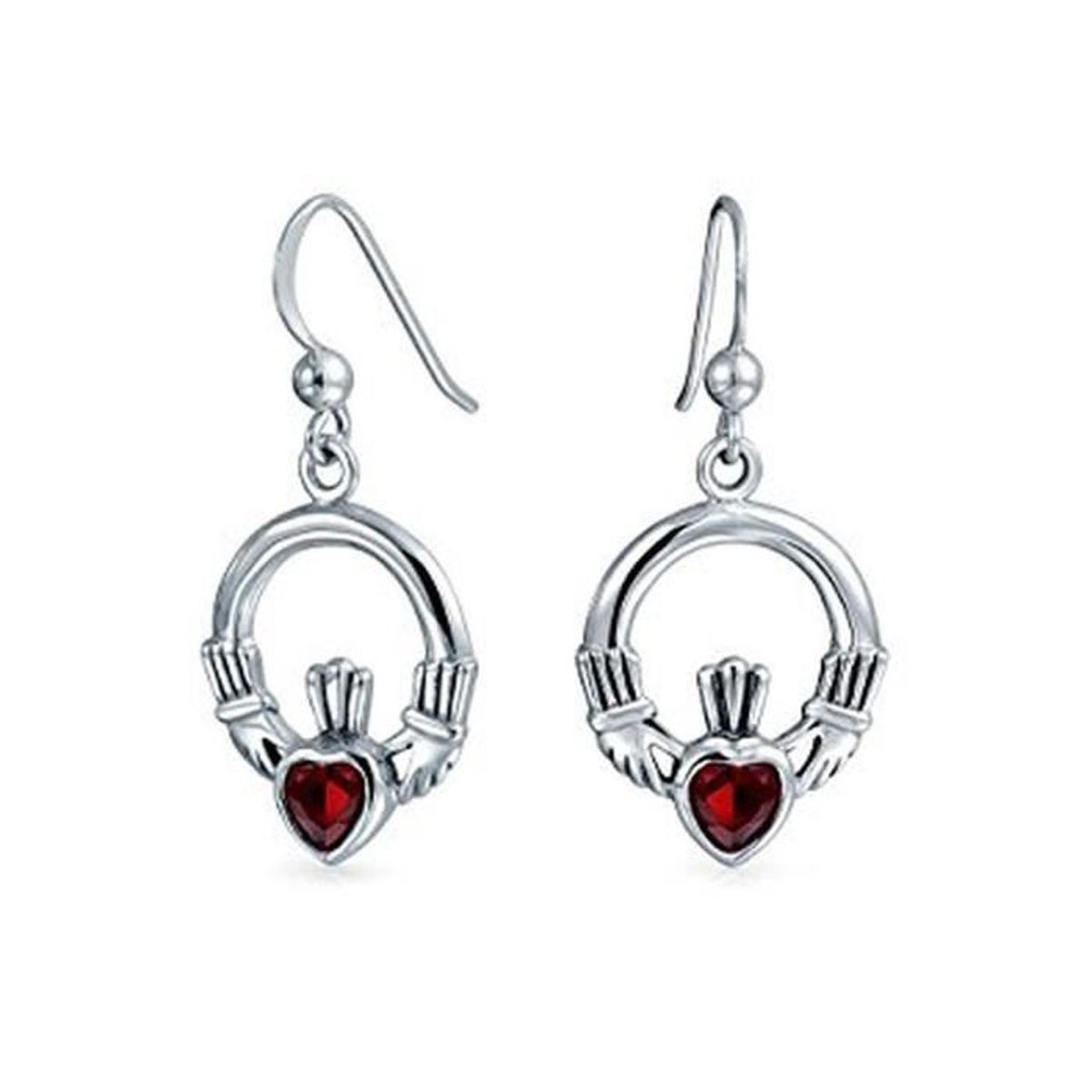 Cœur Ouvert Filigrane Dangle Boucles d/'oreilles en argent sterling