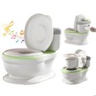 BOURJOIS Pot Bébé Toilette, Apprentissage Propreté Enfants Garçon et Fille, Stable, Confortable, Bac Amovible. Toilette enfant - Vert