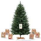 Sapin de Noël Artificiel DEWINNER,180 cm Support en Bois,573 Branches en PVC,120 cm de Diamètre,Sapin Artificiel Décoratif,Réaliste
