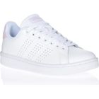 ADIDAS ORIGINALS Baskets ADIDAS Advantage Blanc/Rose Femme - Cuir souple - Lacets - Semelle Cloudfoam