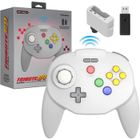 JUST FOR GAMES Retro-Bit Tribute 64 2.4GHz Manette sans Fil pour Nintendo 64/Switch/PC/Mac Gris