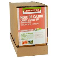 Noix de Cajou crues, sans sel, non grillées bio & équitable VRAC RHD 3 kg 40 g ETHIQUABLE