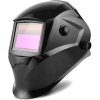 Masque de Soudage Electrique avec 2 Capteurs-Grand Champ de Vision-96*48mm, Protection UV:16 Etapes(Foncé: DIN 9-13)