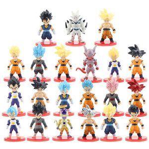 FIGURINE - PERSONNAGE Figurines D'Action Aegis Dragon Ball Z, Ensemble De 21 Pièces En Pvc De Super Saiyan, Son Goku, Bejita Figma Modèle-A