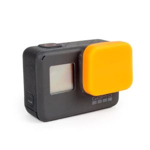 COQUE - HOUSSE - ÉTUI yellow-Probty 8 Colors Soft Silicone Protective Cover Lens Cap for GoPro Hero 5 Black Camera Go Pro 5 Accesso