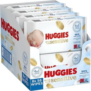 HUGGIES Lingette pure biodégradable 56 lingettes pas cher 