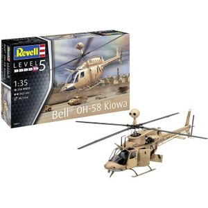AVION - HÉLICO Maquette d'hélicoptère de Combat OH-58 Kiowa - REVELL - échelle 1-35 - Kit de modélisme d'aéronautisme