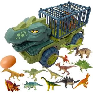 CAMION ENFANT Dinosaures Camion Transporteur avec 15 Figurines d
