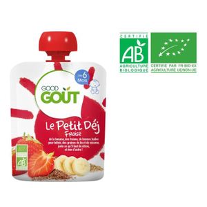 COMPOTE DESSERT FRUITÉ GOOD GOUT Le Petit Déj Fraise Bio - Dès 6 mois - 70 g