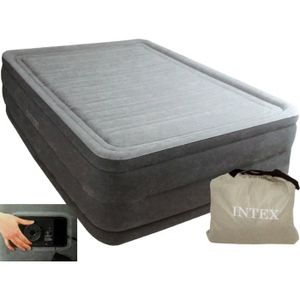 intex matelas ultra plush fiber tech 152x203 gonflable fermete reglable 46 cm electrique 2 personnes cdiscount maison