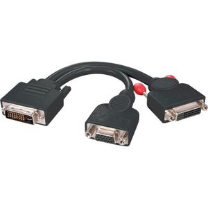 CÂBLE INFORMATIQUE LINDY Câble splitter DVI-I / VGA / DVI-D Dual Link