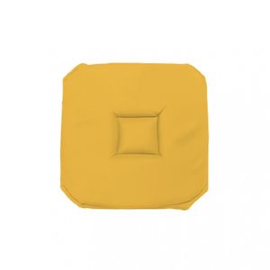 COUSSIN DE CHAISE  Dessus de chaise gobelin 40x40X3 cm ALIX jaune radieux, par Soleil d'ocre