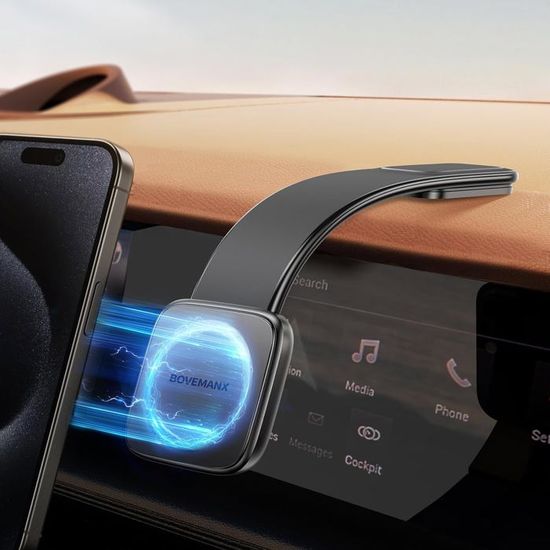 Support Telephone Voiture Magnetique[Réglable à 360° & Pliable]Porte
