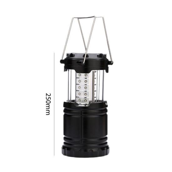 Lampe Solaire Pliable LED 3W - Pour Camping, Randonnée, Tente, Rouge, Rechargeable, 3 Modes