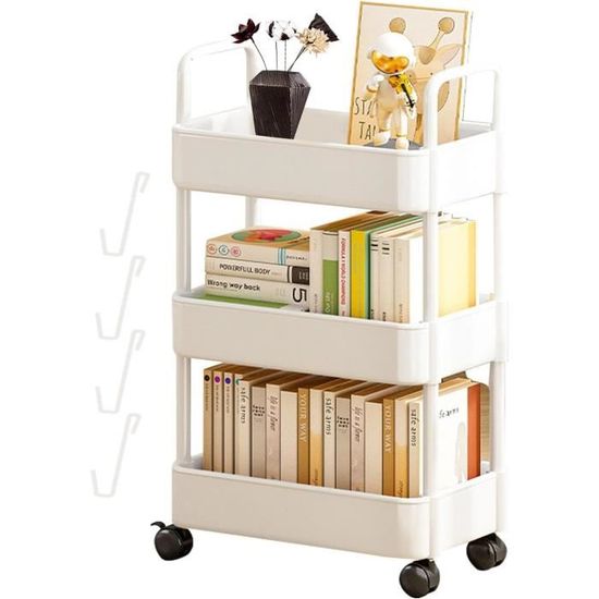 Chariot De Rangement 4 Niveaux AMESOR Sur Roulettes - Mobile, Multifonction - Pour Cuisine/Bureau