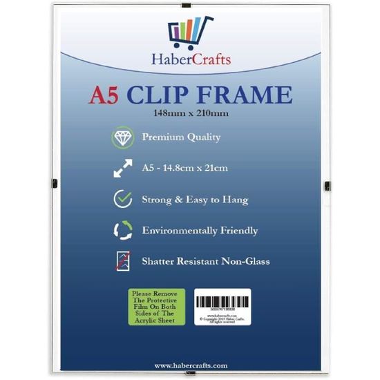 10 Dreifke® Cadre à Clip | Angles En Onglet, DIN A4, Noir | Profil En Aluminium De 25 Mm, Avec Protection Antireflet | Cadre D'affichage Modulable, Cadre Interchangeable