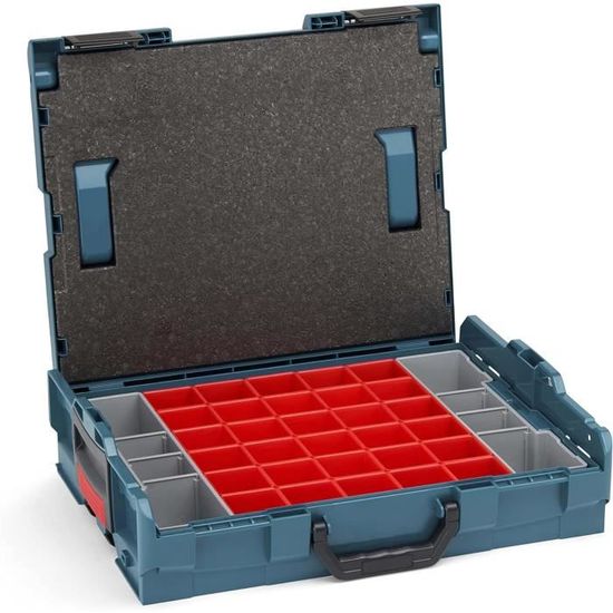 Coffret à Outils Bosch L-BOXX 102 + LT-BOXX 170 + Règle Métal 300 Mm - Système De Rangement Professionnel