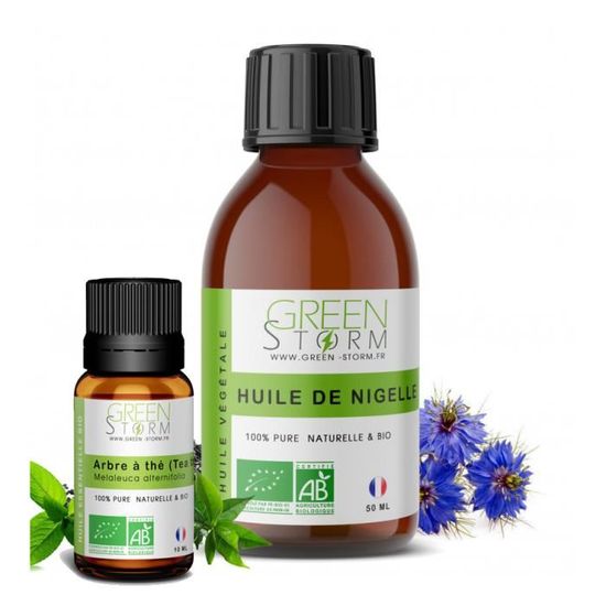 Kit peaux grasse, huile végétale de Nigelle et huile essentielle tea — free download