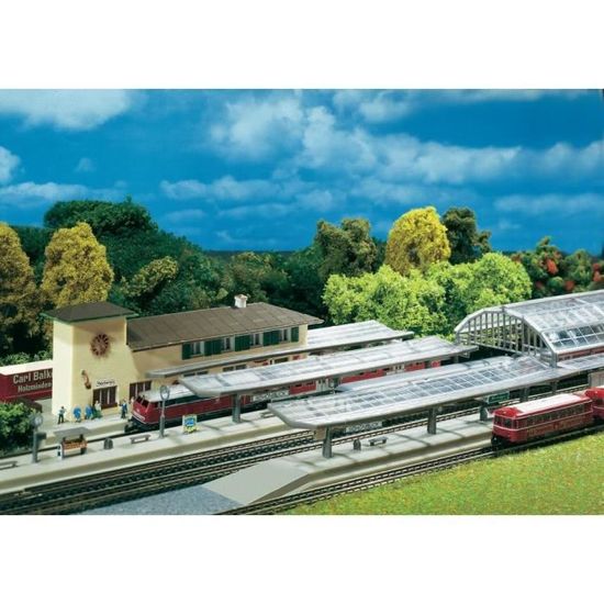 Lot Accessoires Jouef Pour Réseau De Train - Quais, Toitures, Plans Inclinés, Ponts Et Piliers