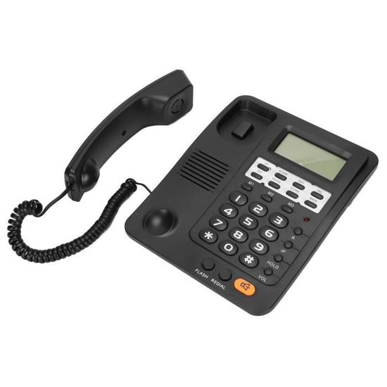 HURRISE Téléphone CID KX‑T6009CID Téléphone filaire de bureau Téléphone ...