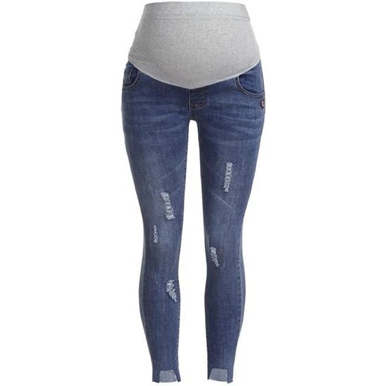 Jean de maternité en Denim, jambes larges, pantalo... – Grandado