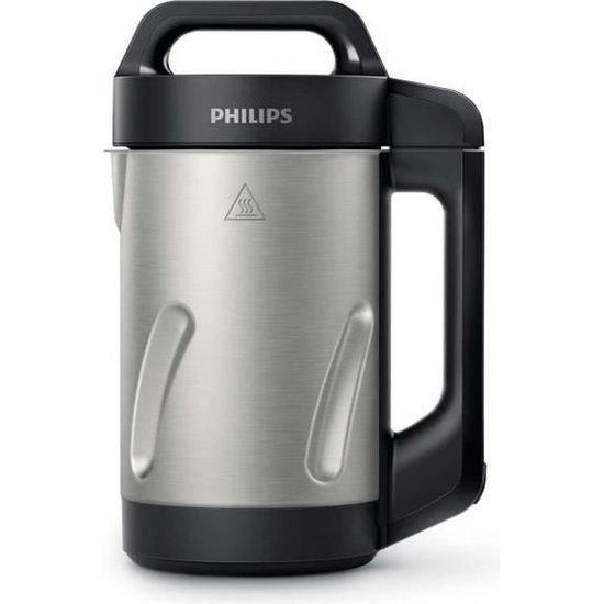 PHILIPS - Blender chauffant - 1000W - bol 1.2 L - Soup Maker - inox/noir - HR2203.80