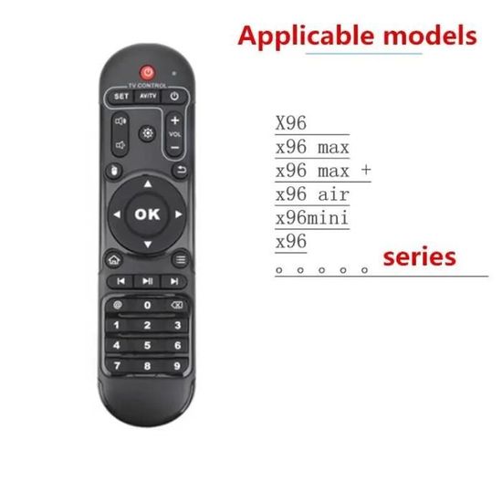 Télécommande Universelle Compatible X96 Mini, X96W, T95Z, X96 Max, Etc. - Infrarouge Et Sans Fil
