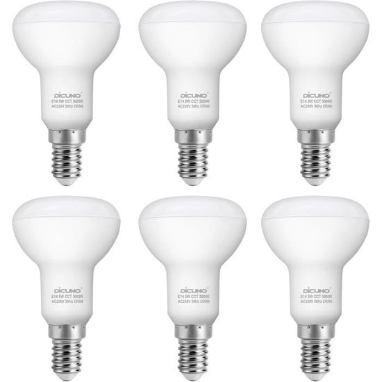 Ampoules LED E14 Linkind 7,5W - Équivalent 60W | Blanc Froid 5000K - Lot De 6