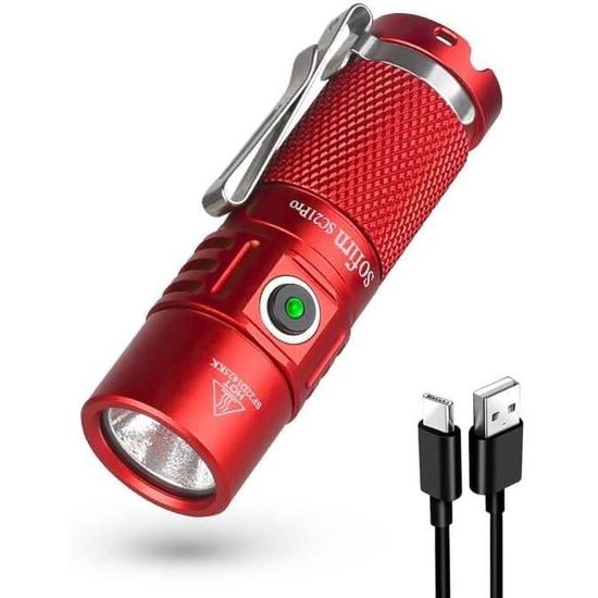 Lampe De Poche Vortex V30 EDC Rouge UV Vert Chaud Blanc Signaux D'urgence Fluorescent Puissant Porte-clés LED De Poche Rechargeable De 900 Lumens