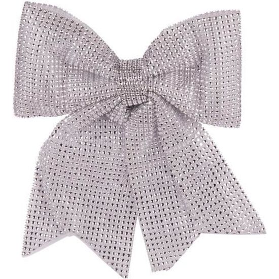 Déco nœud sapin de Noël Diamond - Argent - Cdiscount Maison