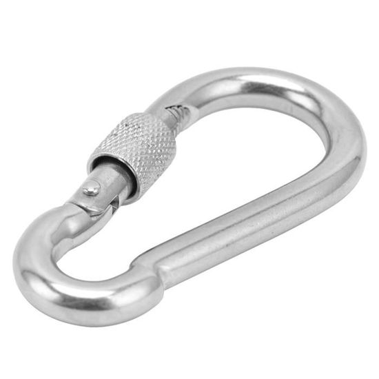 Mousqueton à Ressort En Acier Inoxydable 304 - M6 60 Mm - Pour équipement Outdoor, Sac, Laisse