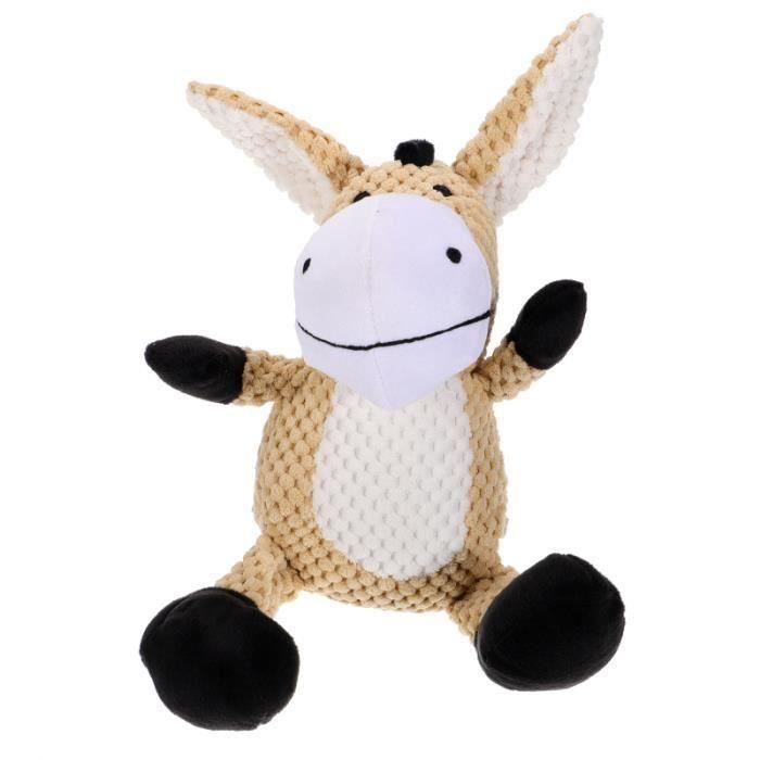 MSD Chien Peluche Jouet Dur Grince Joli Dentition brosse a dents grattelangue dentaire