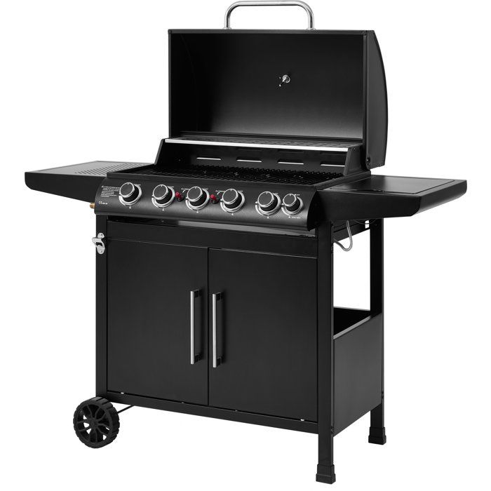 COOKINGBOX Barbecue A Gaz - Paarl - 5 Br&ucirc;leurs - Surface De Cuisson : 70 X 42 Cm - Grille De Cuisson En Acier