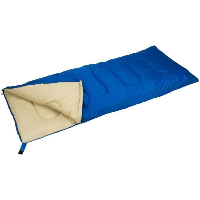 ABBEY CAMP Sac de couchage - En polyester 190T hydrofuge - Dimensions : 210 x 85 cm - Bleu Marine