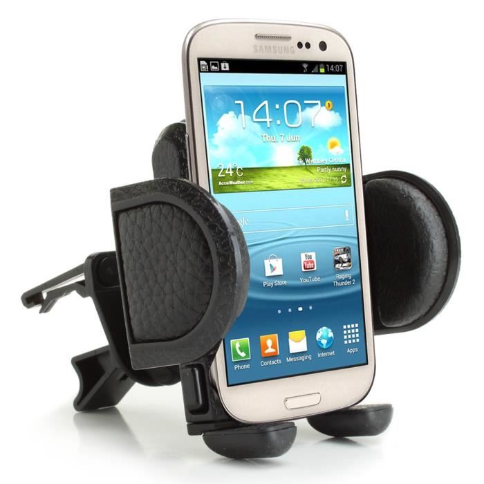 USA GEAR VentMount Support Téléphone Voiture Grille Ventilation Universel - Tête pivotante à 360° portrait/paysage. Pour Smartphone