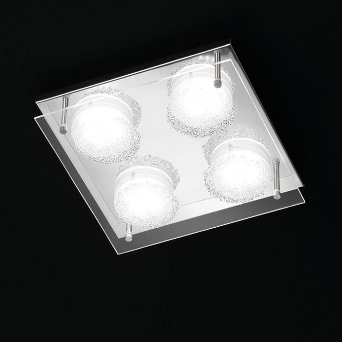 WOFI - Plafonnier Namur 4 x LED 5,5W chromé