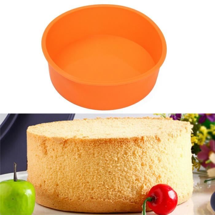 DIY Moule Rond Silicone Gâteau Pâtisserie Fondant Anniversaire Plateau 17cm