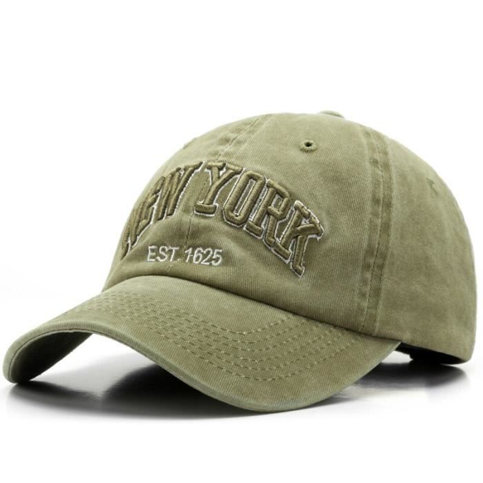 Kaki Adjustable -Sleckint – casquette de Baseball unisexe, en coton, pour hommes et femmes, NEW YORK, rétro, pour papa, visières de