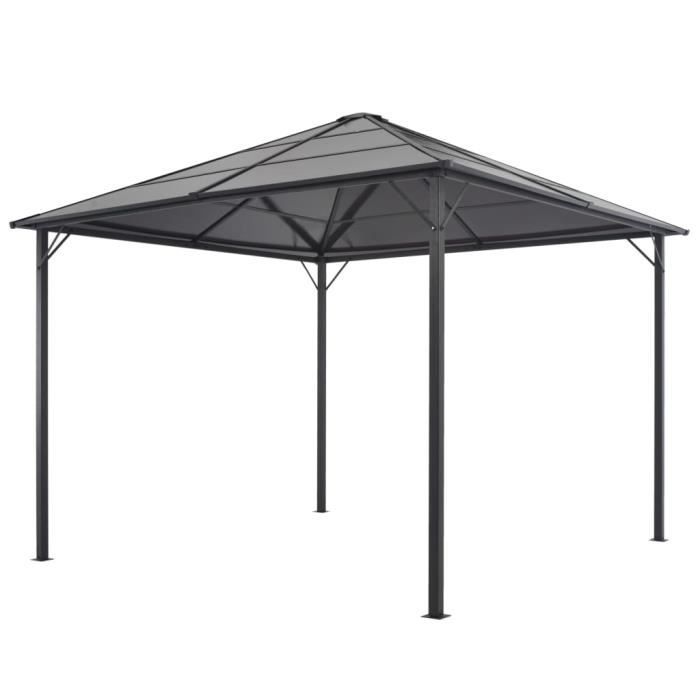 Tonnelle - Barnum avec toit Aluminium 3x3 m Noir